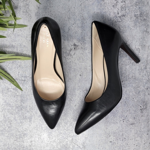 Cole Haan Shoes - Cole Haan | Black Leather Pointed Toe Pumps Heels Size 9